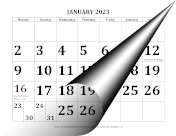2023 Large Print Calendar with Monday Start